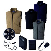 空調服 空調服Rベスト+ 空調服R スターターキット KU92634/ブラック/5L +SK25011K90