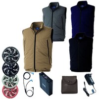 空調服 空調服Rベスト+ 空調服R スターターキット KU92634/ブラック/M +SK23021K50