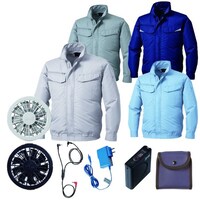 空調服 空調服R長袖ブルゾン+ 空調服R スターターキット KU92350/ネイビー/3L +SKSP02B