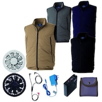 空調服 空調服Rベスト+ 空調服R スターターキット KU92634/ネイビー/LL +SKSP02G