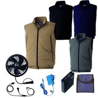 空調服 空調服Rベスト+ 空調服R スターターキット KU92634/ネイビー/5L +SK24011K90