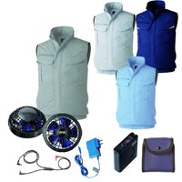 空調服 空調服Rベスト+ 空調服R スターターキット KU92354/ネイビー/M +SKSP01