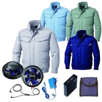 空調服 空調服R長袖ブルゾン+ 空調服R スターターキット KU92350/ネイビー/LL +SKSP01