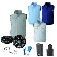 空調服 空調服Rベスト+ 空調服R スターターキット KU92354/モスグリーン/L +SKNA301