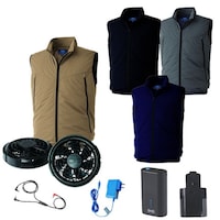 空調服 空調服Rベスト+ 空調服R スターターキット KU92634/ネイビー/S +SKNA301