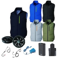 空調服 空調服R 遮熱ベスト+ 空調服R スターターキット KU92140/シルバー/6L+SKNA301