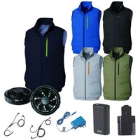 空調服 空調服R 遮熱ベスト+ 空調服R スターターキット KU92140/ブルー/6L+SKNA301
