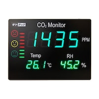 佐藤商事 CO2モニター表示器 (換気モニタ) HJCO2LED75