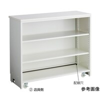 アズワン スチール製キャスター付きスリムカウンター