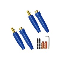 アズワン 溶接用ケーブルジョイント JA300(JA300) 適合 2組セット(オスメス各2本) TWJ300
