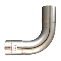 山脇産業 120度曲げパイプ(L型・鉄製・メッキ管・両端拡げ加工) 114.3mm 111.1mm 11N114