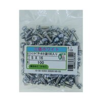 サンコー 三価ホワイト (+)ナベP=4 小袋100入り 6×16 (100本入) 1000K0040060016003