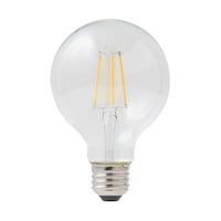 東京メタル工業 40W相当 LEDフィラメント φ80 ボール型電球 クリア E26 LDG4LG80C40WTM