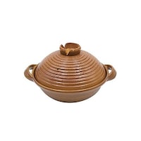 砺波商店 電磁用手造り楽鍋(赤アメ釉) 24cm 35161