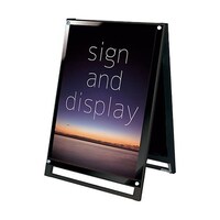 トレード ブラックポスター用スタンド看板マグネジ A1 ロー 両面 ブラック BPSSKMNA1LRB 6300020131