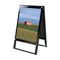 トレード ブラックポスター用スタンド看板マグネジ B2 両面 ブラック BPSSKMNB2RB 6300020161