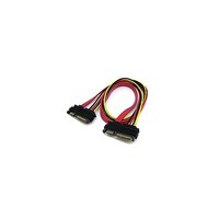 タイムリー SATA+SATA電源 延長ケーブル 50cm レッド