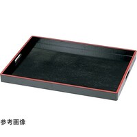 福井クラフト 木)尺9、2尺(奥広)2枚組脇取盆 黒天朱 50301830