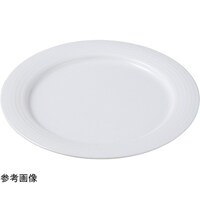 福井クラフト 26.5cm 波リブ丸皿(中)白グロス 83360220