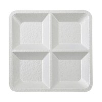 福井クラフト 8.5寸 松花堂用四ツ仕切 ホワイトアクア裏白塗 55008845