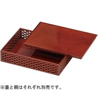 福井クラフト 8寸 長角京格子松花堂(親)春慶 41321510