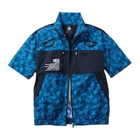 自重堂 空調服半袖ブルゾン ネービーカモフラ
