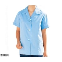 ミドリ安全 レディース春夏作業服 半袖スモック WS2100上 サックス