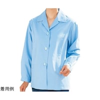 ミドリ安全 レディース春夏作業服 長袖スモック WS2110上 サックス