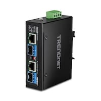 TRENDnet 産業用メディアコンバータ SFP⇔ギガRJ45 PoE(bt)対応 TIBF22SFP
