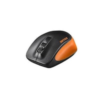 バッファロー 無線 BlueLED 3ボタン プレミアムフィットマウス オレンジ