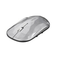 バッファロー 薄型 5ボタン 無線 BlueLEDマウス ジオメトリー シルバー