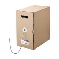バッファロー Cat6 LANケーブル 300m 単線 ライトグレー