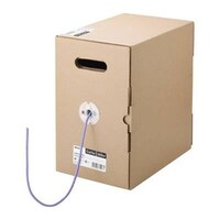 バッファロー Cat5e LANケーブル 300m 単線 パープル