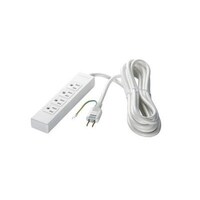 バッファロー 3ピン式電源タップ 4個口タイプ マグネット付 2m ホワイト