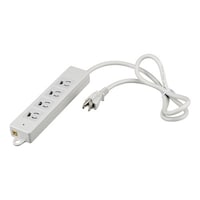 バッファロー 3ピン式電源タップ 2重構造 雷サージ&ランプ付 1m ライトグレー