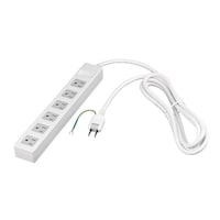 バッファロー 3ピン式電源タップ マグネット&2重構造 6個口/5m ホワイト