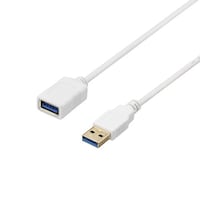 バッファロー USB3.2 Gen1 ケーブル 延長用 AA スリム 1m ホワイト