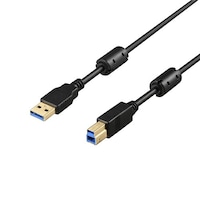 バッファロー USB3.2 Gen1 ケーブル AB フェライトコア付 1m ブラック