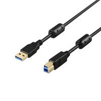 バッファロー USB3.2 Gen1 ケーブル AB フェライトコア付 2m ブラック