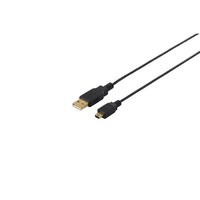 バッファロー USB2.0ケーブル(A to miniB) スリムタイプ 1.5m ブラック