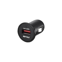 バッファロー 2.4A シガーソケット用USB急速充電器 AutoPowerSelect機能搭載 1ポートタイプ ブラック