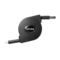 バッファロー USB2.0 AC 巻取り式ケーブル 1.2m ブラック