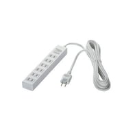 バッファロー 2ピン式電源タップ 6個口タイプ 雷サージ防止/集中スイッチ付 2m ホワイト
