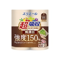 大王製紙 エリエール超吸収キッチンタオル無漂白2R 1セット(8個入)