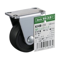 ヒカリ 固定ゴムキャスター 38mm ※ケース販売 KHR38