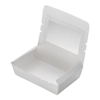 水野産業 窓付きランチボックス 白(50入)M XLV0703