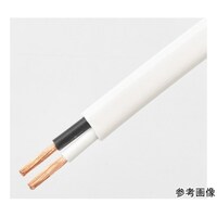 アズワン ビニルキャブタイヤ小判型コード 白