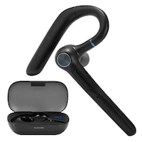 エレコム Bluetoothヘッドセット 充電ケース付き 耳掛け LBTHSC41BK