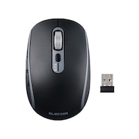 エレコム マウス Precisionist 無線2.4GHz Bluetooth マルチペアリング 充電式 Mサイズ 静音 チルトホイール付 ブラック MPN10MBMSBK