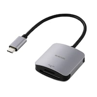 エレコム メモリリーダ USB TypeCコネクタ USB 5Gbps UHSI SD+microSD用 ケーブル長15cm シルバー MR3CC20SV